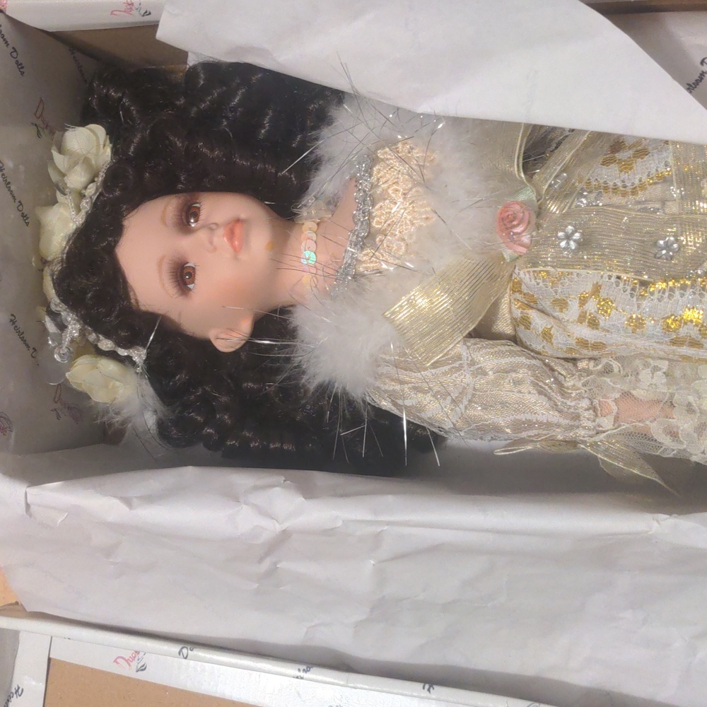 Duck House Heirloom Doll Porcelain Angel